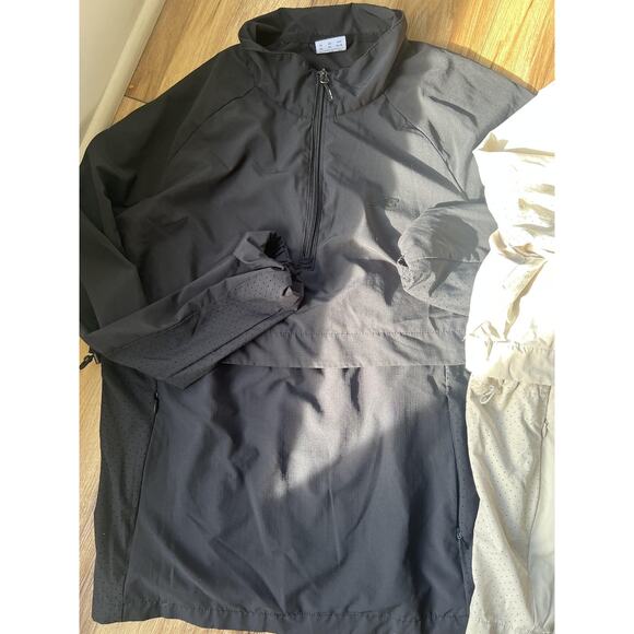 New Balance Jacket Mens XL Lot of 2 Black Tan Zip Windbreaker Anorak Pullover - Picture 2 of 8